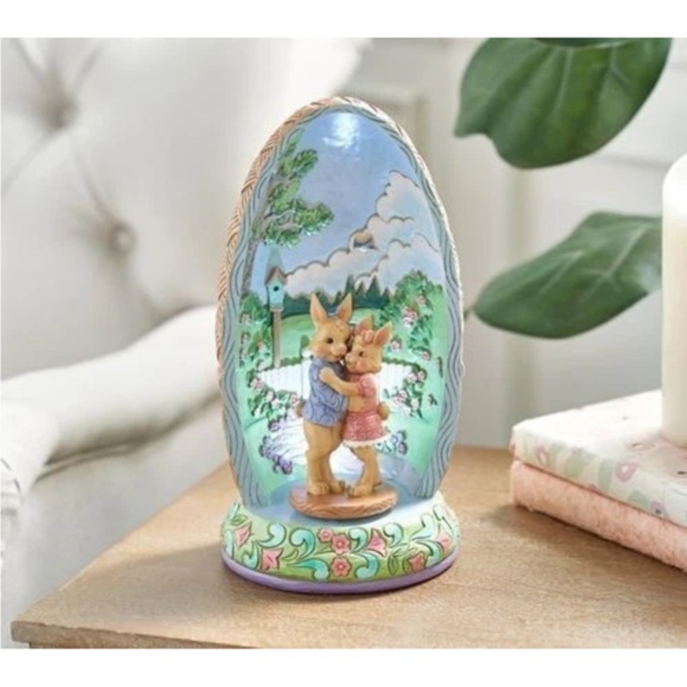 Jim Shore Decorative Easter Egg with Bunny Scene